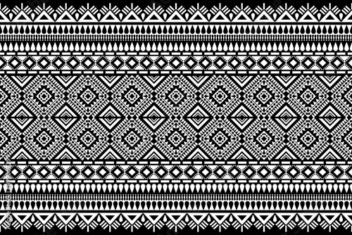 Photo Seamless geometric ethnic asian oriental and tradition pattern design for texture and background