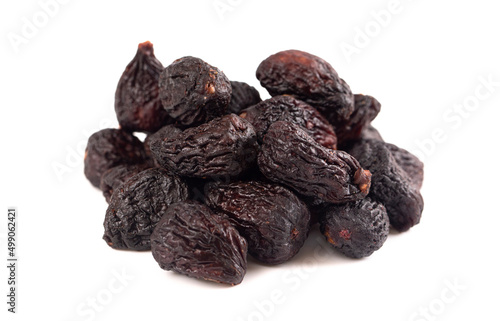 Dried Mission Figs Isolated on White Background