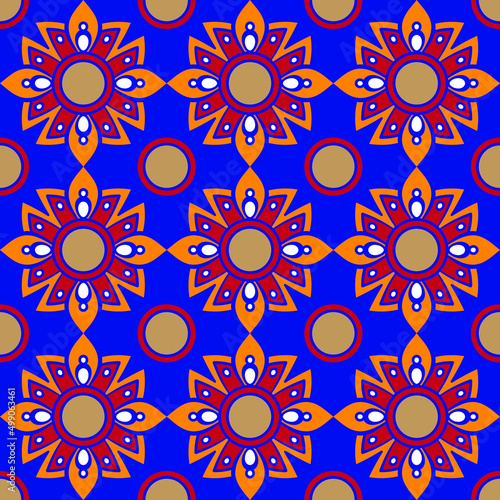 Talavera tiles seamless pattern