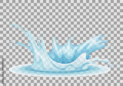 A water splash on white background