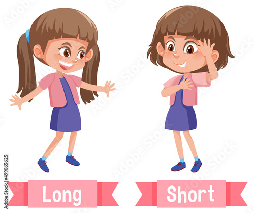 Opposite English Words long and short