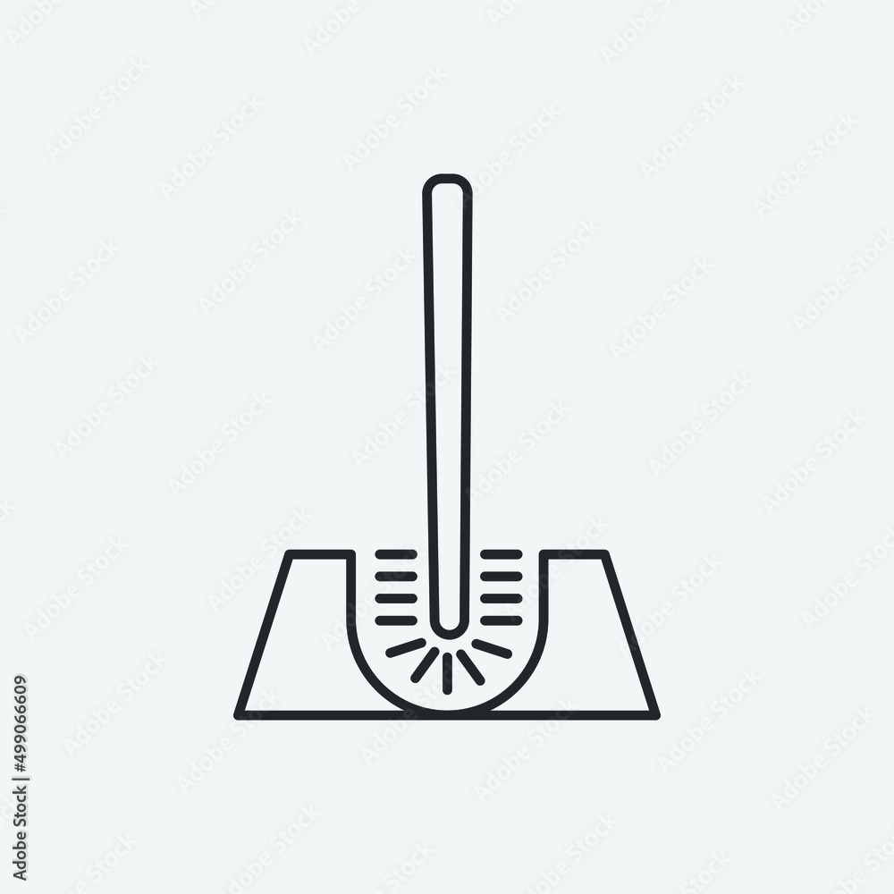 toilet brush vector icon illustration sign toilet brush vector icon illustration sign
