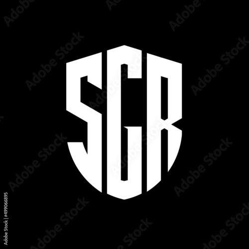 SGR letter logo design. SGR modern letter logo with black background. SGR creative  letter logo. simple and modern letter logo. vector logo modern alphabet font overlap style. Initial letters SGR   photo