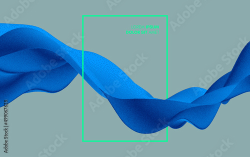 3D wavy background with dynamic effect. Abstract vector illustration for flyer, brochure, booklet and websites design.