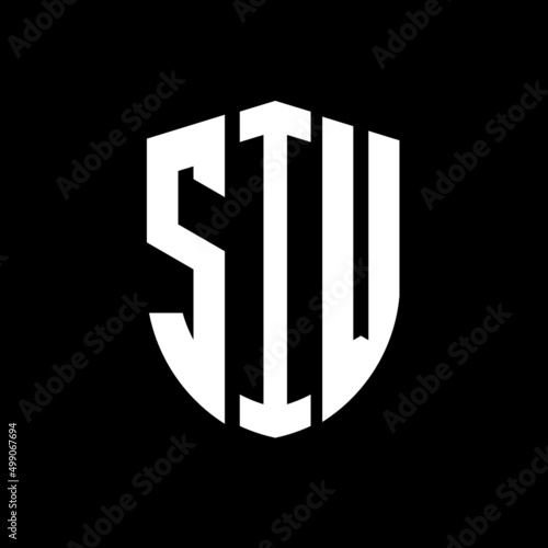 SIW letter logo design. SIW modern letter logo with black background. SIW creative  letter logo. simple and modern letter logo. vector logo modern alphabet font overlap style. Initial letters SIW  photo