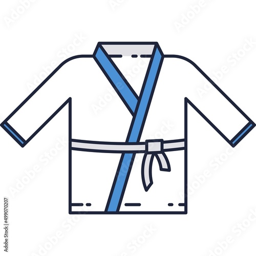 Sport kimono for karate training icon vector