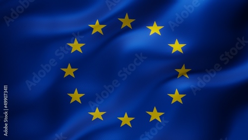 Official flag of the european union 3d. European Union Waving Flag Background