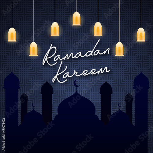 Dark islamic background for ramadan moment