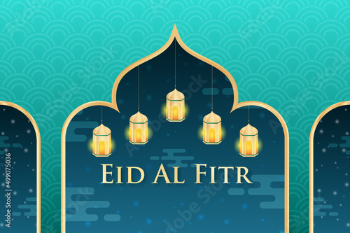 Moderm trendy islamic bcakground for ramadan moment
