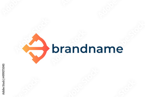 Letter d internet logo design, marketing logo design