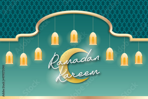 Modern and futuristic ramadan banner