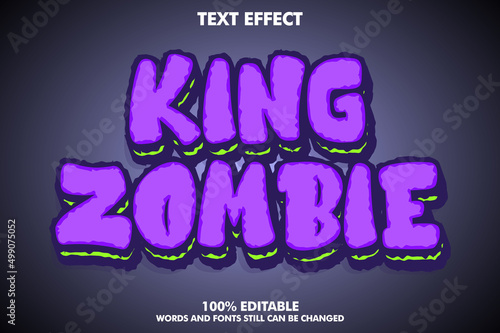 Modern horror cartoon text effects