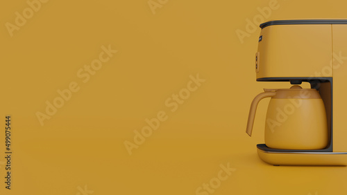 Fotografija Americano Coffee maker cartoon rendering
