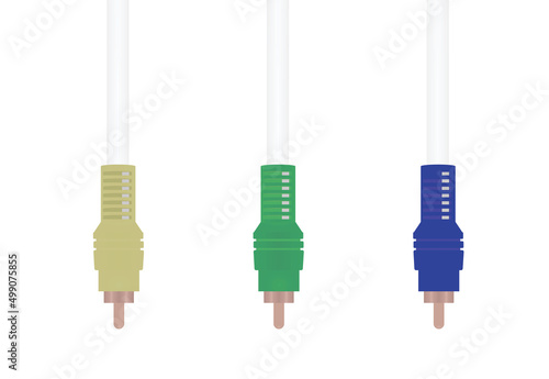 Colorful av cables. vector illustration