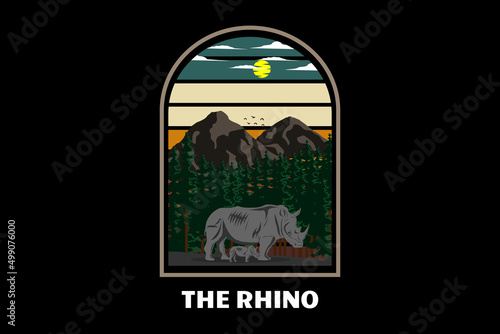 the rhino retro design landscape