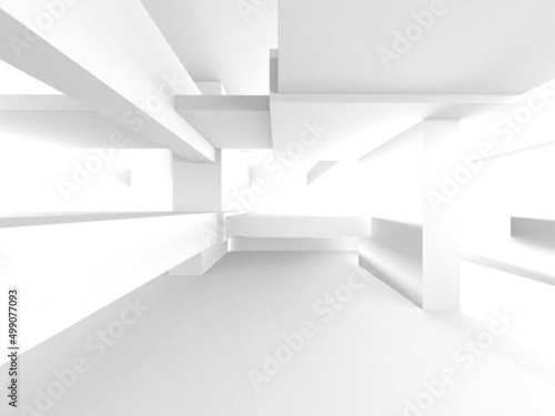 Wallpaper Mural Illuminated corridor interior design. Empty Room Interior Background Torontodigital.ca