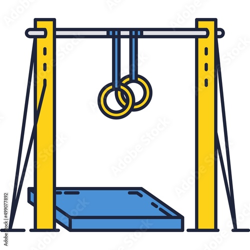Gym ring icon vector acrobat gymnast tool