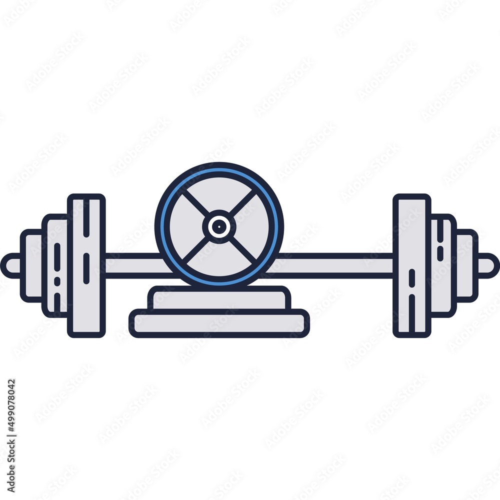 Vector weight dumbbell for gym workout icon Vector weight dumbbell for gym workout icon