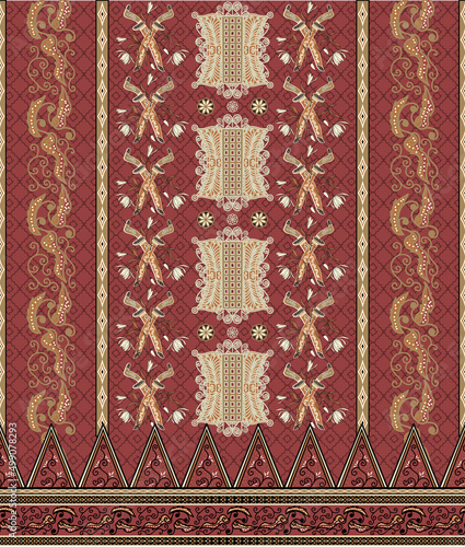 Indonesian traditional batik, Aceh batik, North Sumatra.
