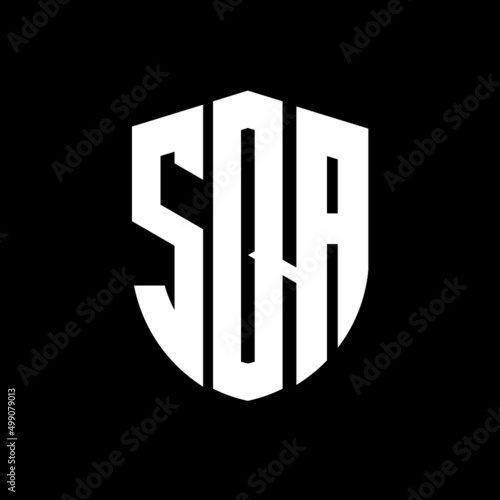 SQA letter logo design. SQA modern letter logo with black background. SQA creative  letter logo. simple and modern letter logo. vector logo modern alphabet font overlap style. Initial letters SQA  photo