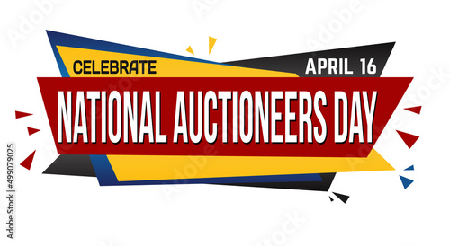 National auctioneers day banner design