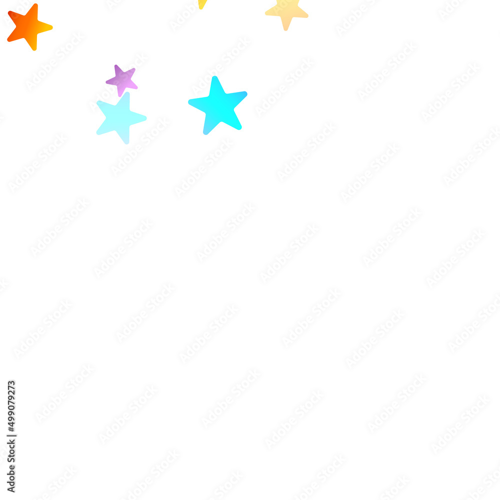 Obraz premium Rainbow Festive Confetti. Carnival Star Falling.