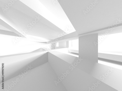 Abstract White Architecture Design Concept