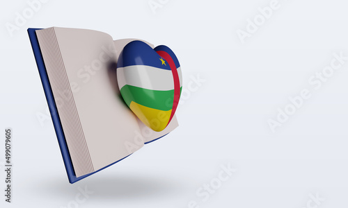 Free Download 3d world book day Central African Republic flag rendering left view - GFXLoad