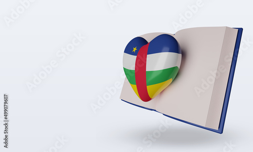 Free Download 3d world book day Central African Republic flag rendering right view - GFXLoad