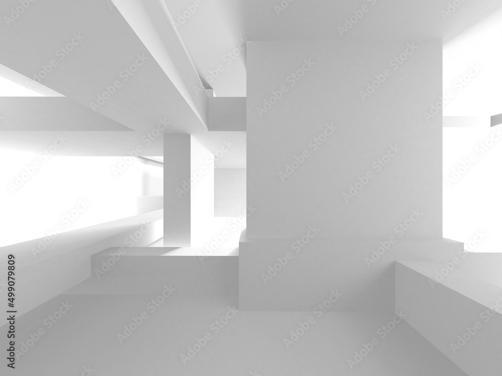 Obraz premium Abstract White Architecture Design Concept