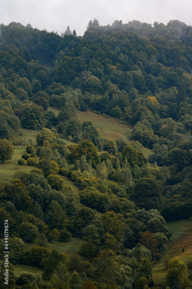 Landscapes of the Ukrainian Carpathians, a trip to the ridges of the mountains in Ukraine.