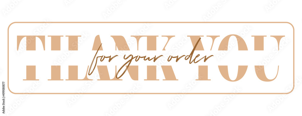 Vetor de Thank you for your order card design for online buyers ...