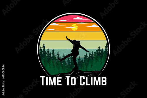 time to climb retro design landscape