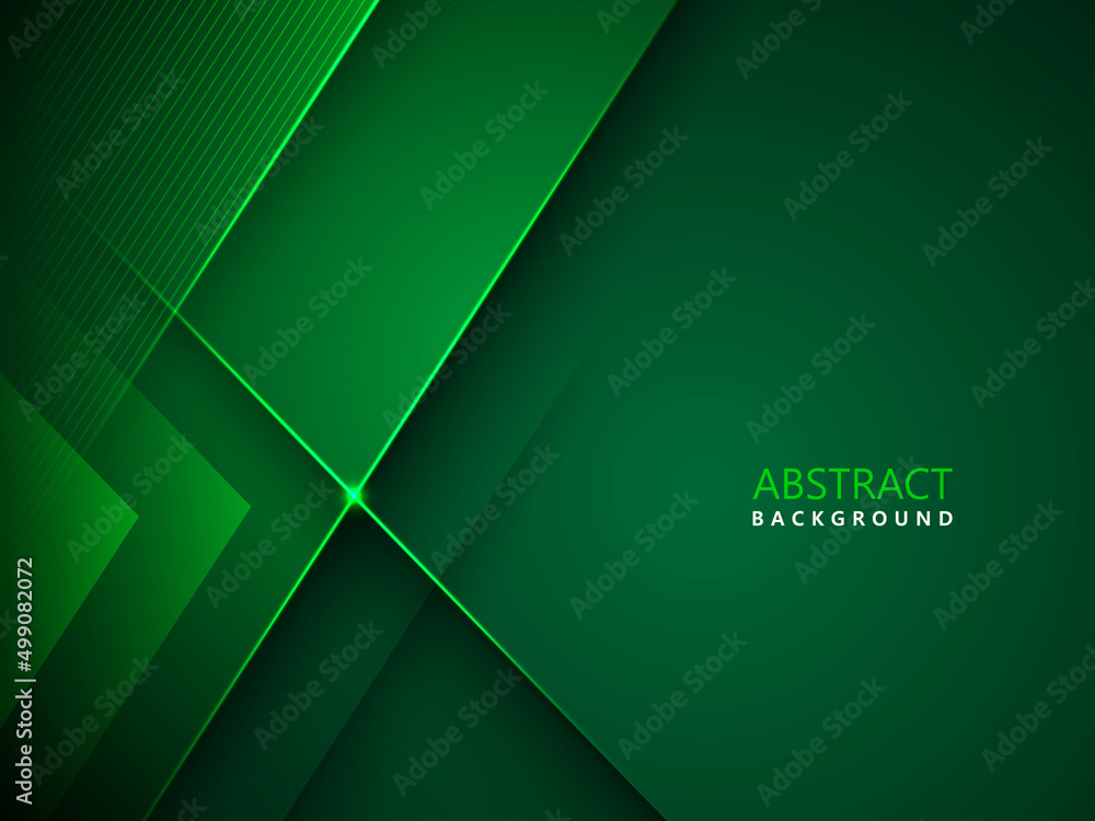 dark green abstract background with modern light effects and realistic ...