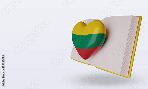 Free Download 3d world book day Lithuania flag rendering right view - GFXLoad