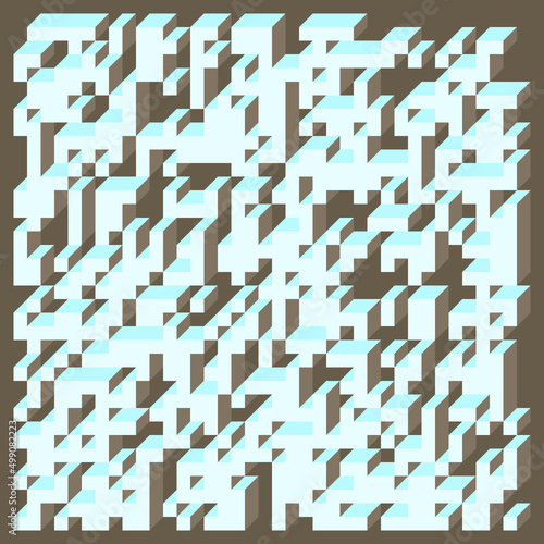 Implementation of Edward Zajec   s    Il Cubo    from 1971. Essentially a Truchet tile set of 8 tiles and rules for placement art illustration