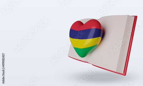 Free Download 3d world book day Mauritius flag rendering right view - GFXLoad