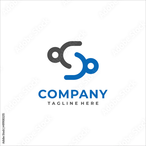 letter S People unity logo.Teamwork logo