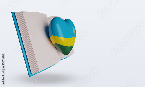 Free Download 3d world book day Rwanda flag rendering left view - GFXLoad