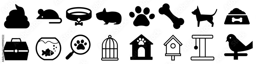Pet icon vector set. animals illustration symbol collection. zoo sign or logo. Pet icon vector set. animals illustration symbol collection. zoo sign or logo.
