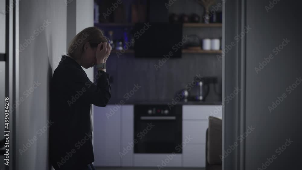 Sad woman in deep depression. The tragedy happened, and the grief is very strong. Sad woman in deep depression. The tragedy happened, and the grief is very strong.