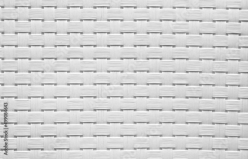White wicker pattern, rough textile texture of wicker type