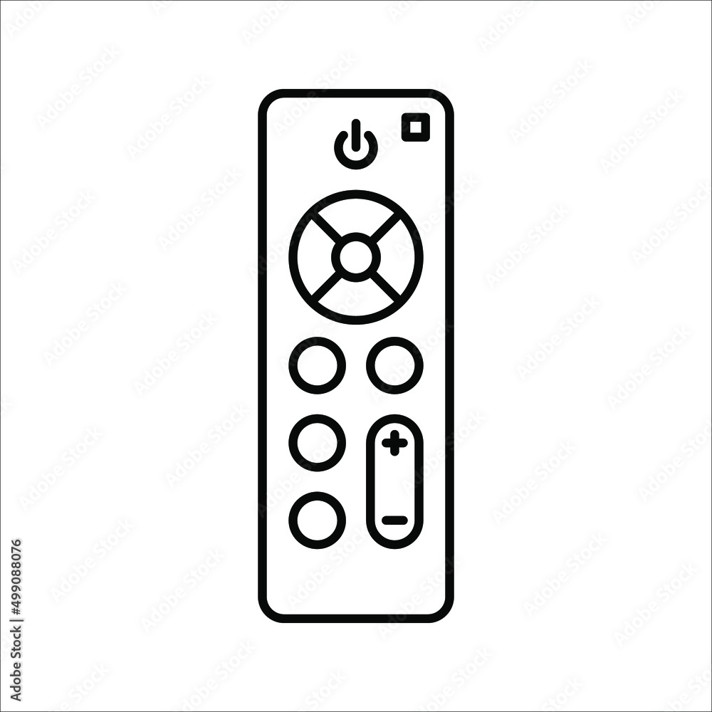 Remote icon. Thin linear remote outline icon from smart house collection isolated on white background Remote icon. Thin linear remote outline icon from smart house collection isolated on white background