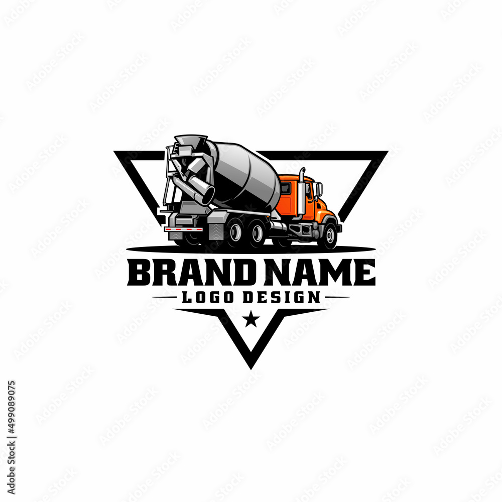 concrete mixer truck logo vector Stock Vector | Adobe Stock