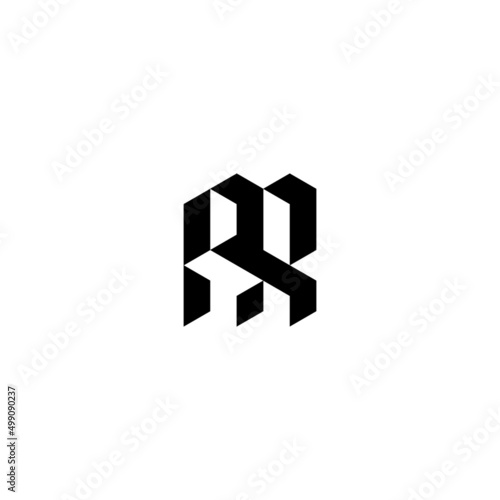 AR geometric and futuristic concept high quality logo design