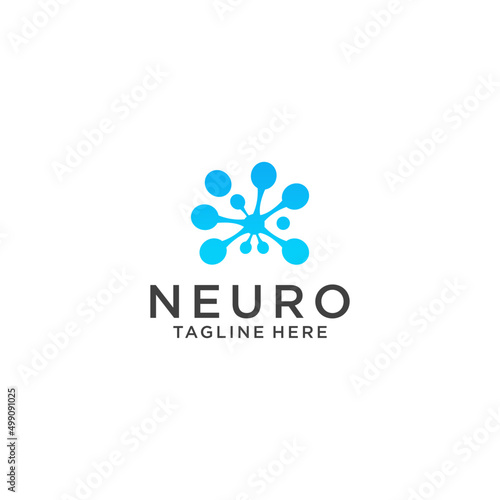 Neuro logo icon design vector template