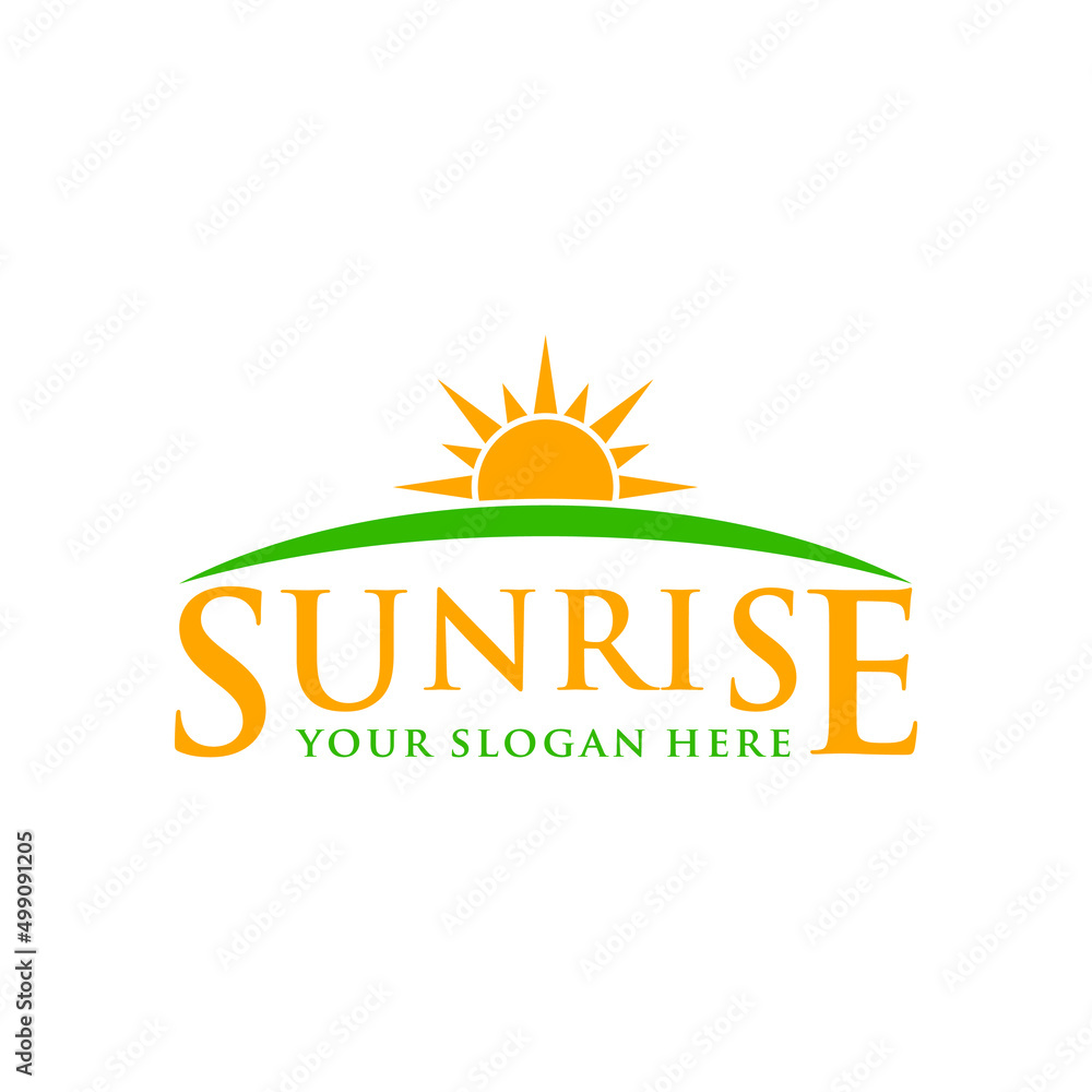Sunrise Logo can be used for company, icon, print, tshirt and others.
