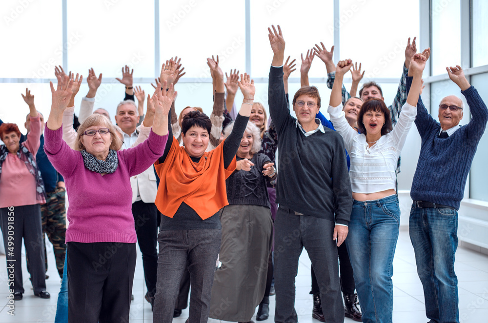 Fototapeta premium Senior Group Friends Exercise Relax Concept