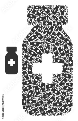 Фотография Recursion mosaic medical vial icon