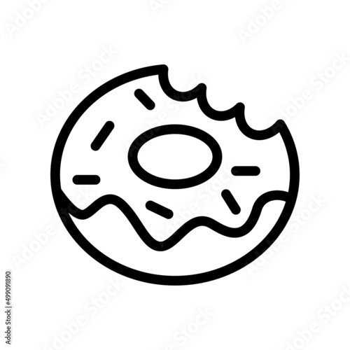 Doughnut Icon Vector Design Template.